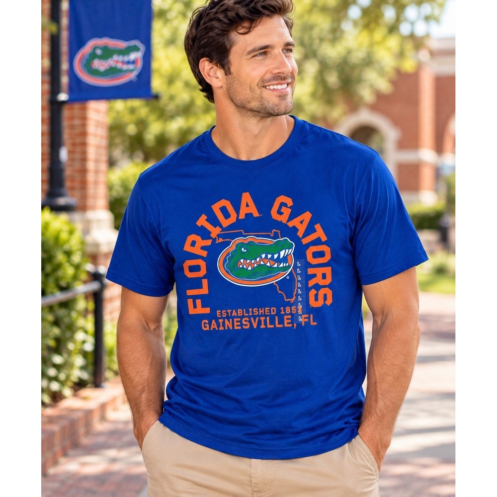 Florida Gators Fanatics T Shirt Mens Large Blue NCAA Gainesville FL 1853